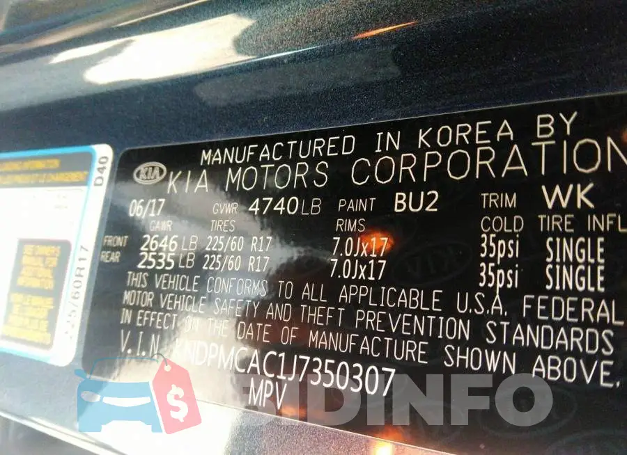 KNDPMCAC1J7350307 Photo# 9