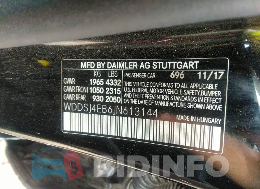 WDDSJ4EB6JN613144 Photo# 9