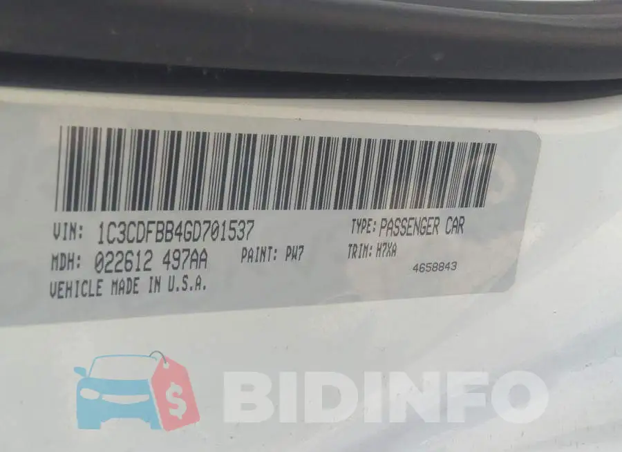 1C3CDFBB4GD701537 Photo# 9