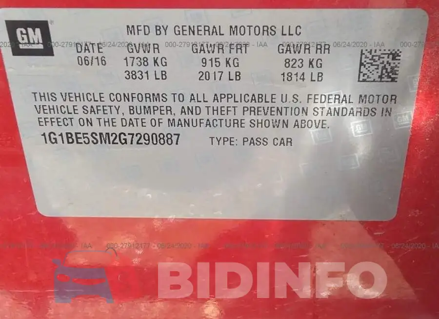 1G1BE5SM2G7290887 Photo# 9
