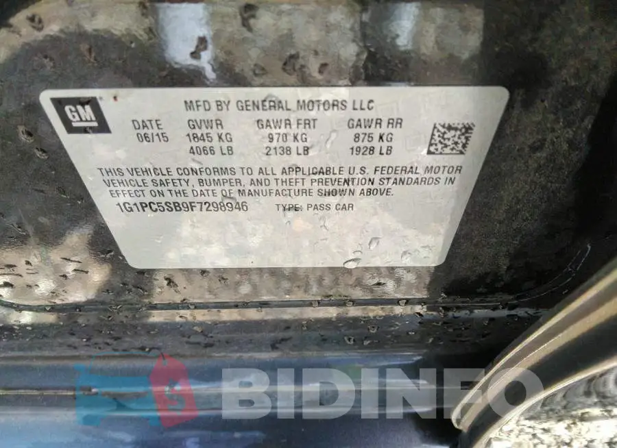 1G1PC5SB9F7298946 Photo# 9