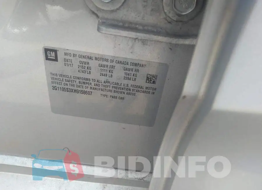 2G1105S3XH9158607 Photo# 9