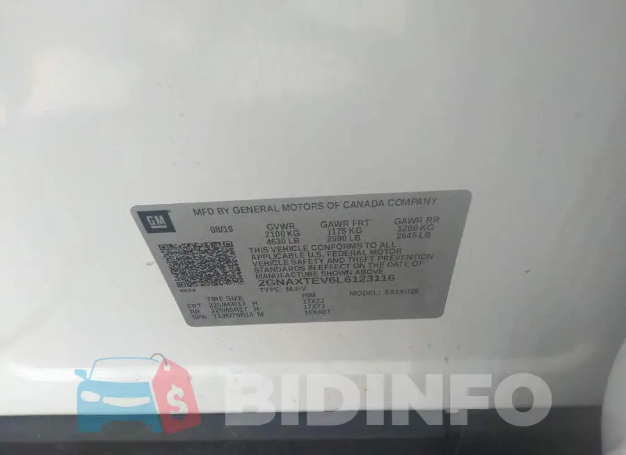 2GNAXTEV6L6123116 Photo# 9