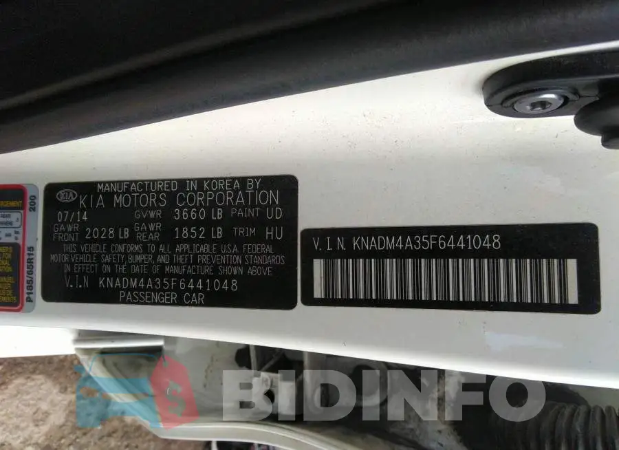 KNADM4A35F6441048 Photo# 9