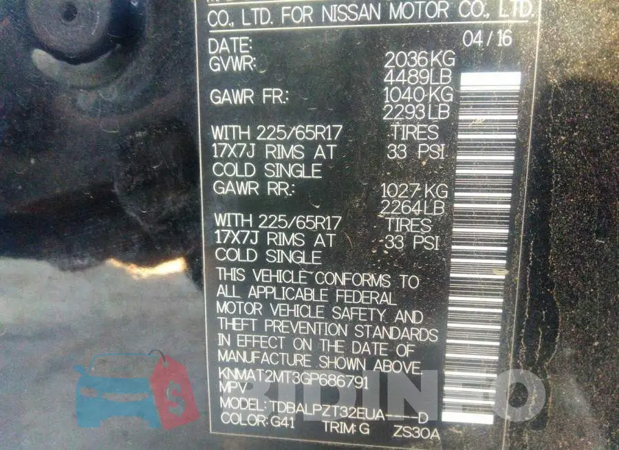 KNMAT2MT3GP686791 Photo# 9