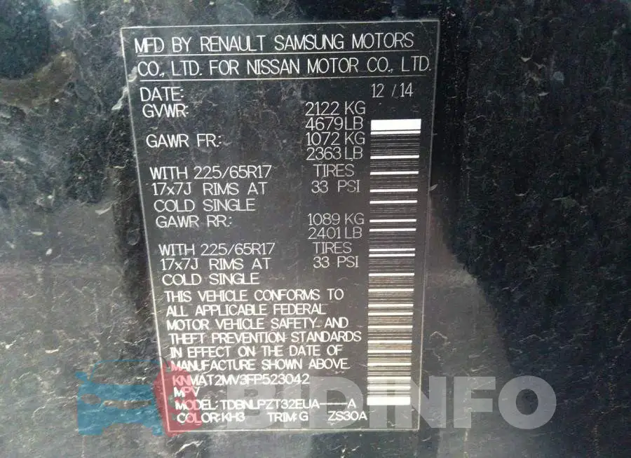 KNMAT2MV3FP523042 Photo# 9
