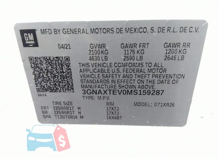 3GNAXTEV0MS159287 Photo# 9