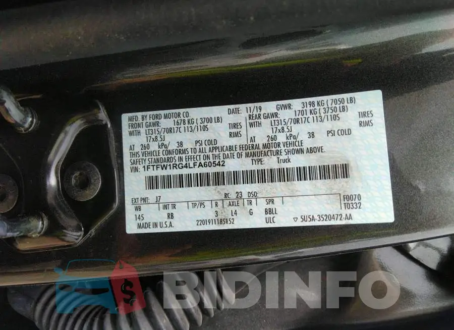 1FTFW1RG4LFA60542 Photo# 9