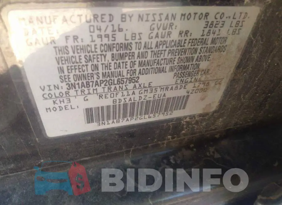 3N1AB7AP2GL657952 Photo# 9