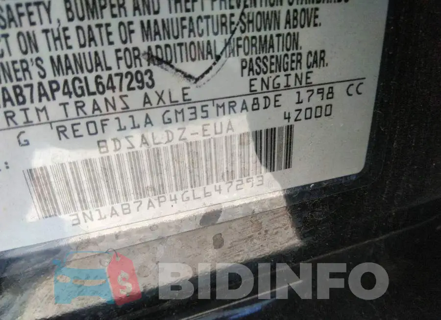 3N1AB7AP4GL647293 Photo# 9