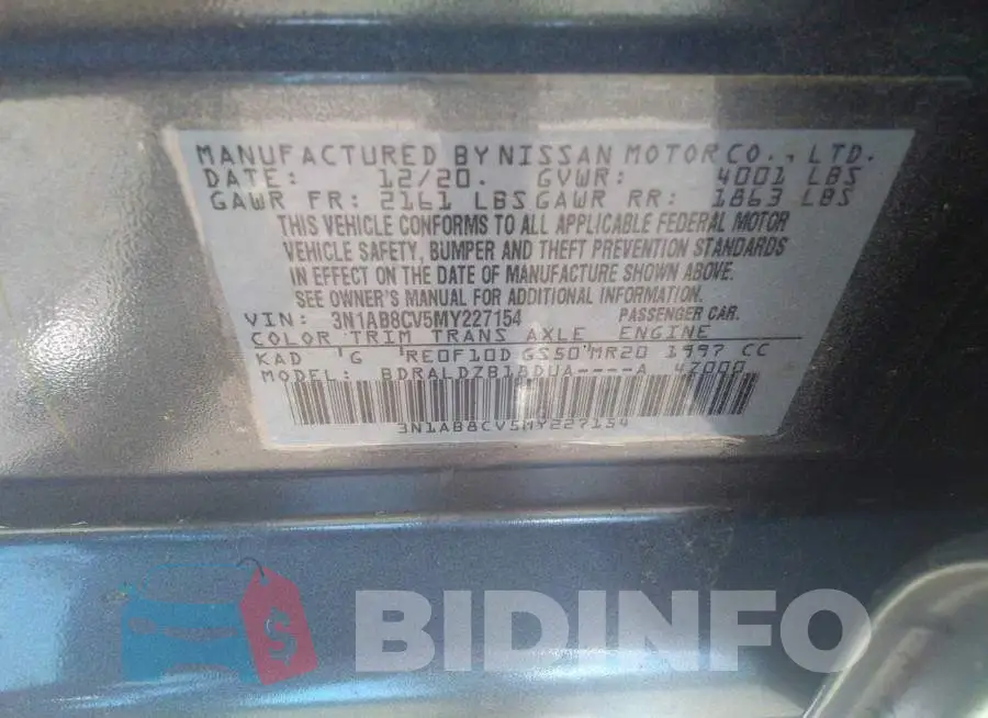 3N1AB8CV5MY227154 Photo# 9