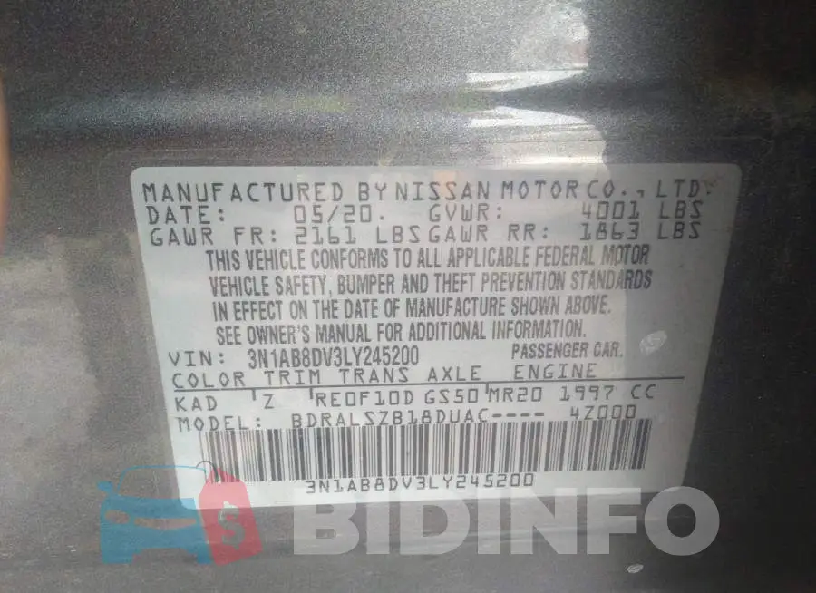 3N1AB8DV3LY245200 Photo# 9