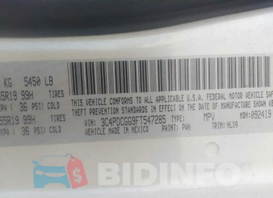 3C4PDCGG9FT547285 Photo# 9