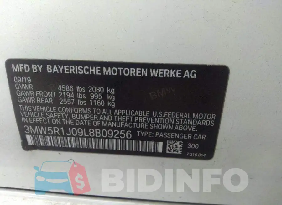 3MW5R1J09L8B09256 Photo# 9