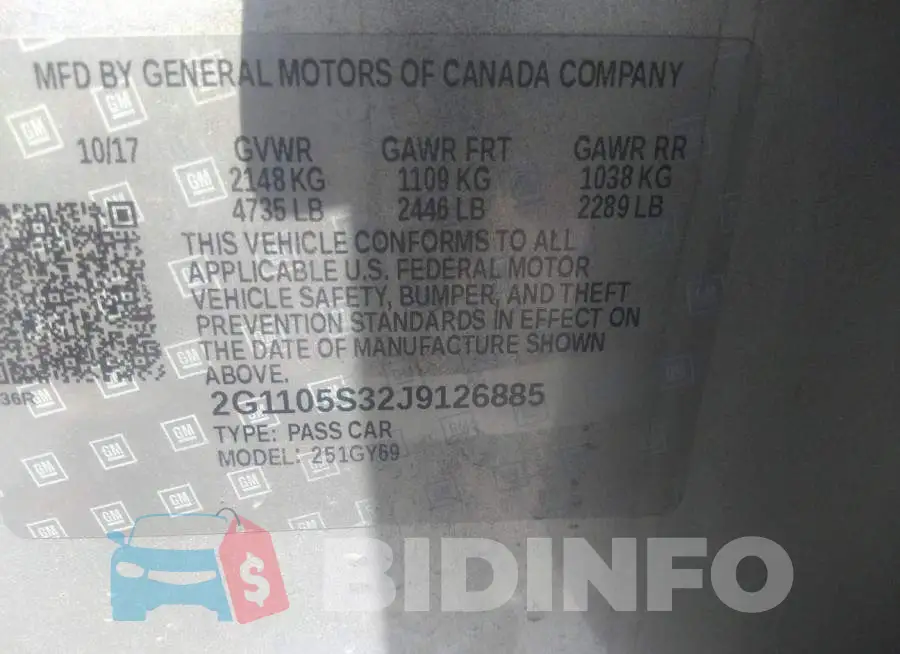 2G1105S32J9126885 Photo# 9