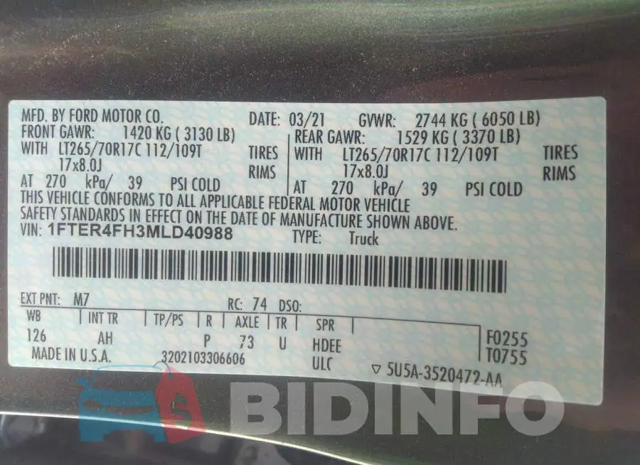 1FTER4FH3MLD40988 Photo# 9