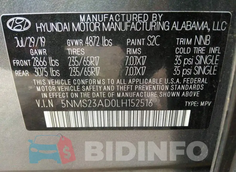 5NMS23AD0LH152516 Photo# 9