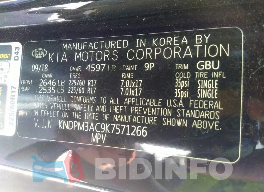 KNDPM3AC9K7571266 Photo# 9
