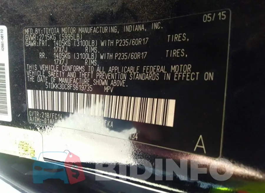 5TDKK3DC8FS619735 Photo# 9