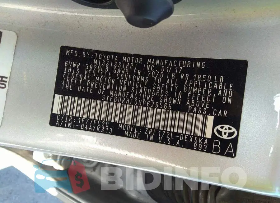 5YFBURHE0HP629566 Photo# 9