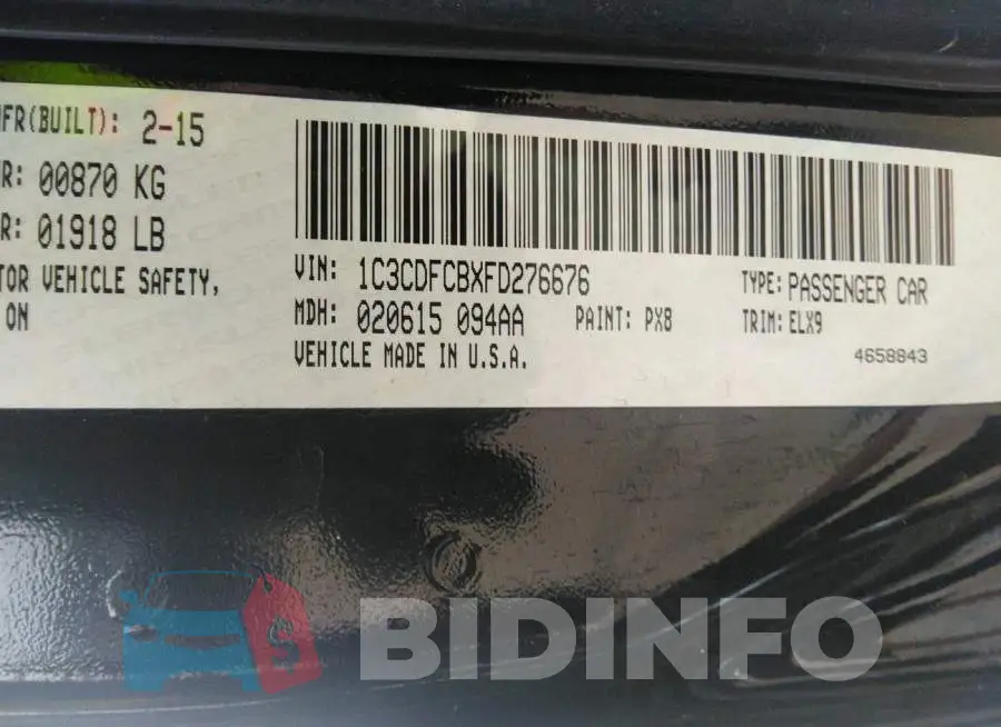 1C3CDFCBXFD276676 Photo# 9