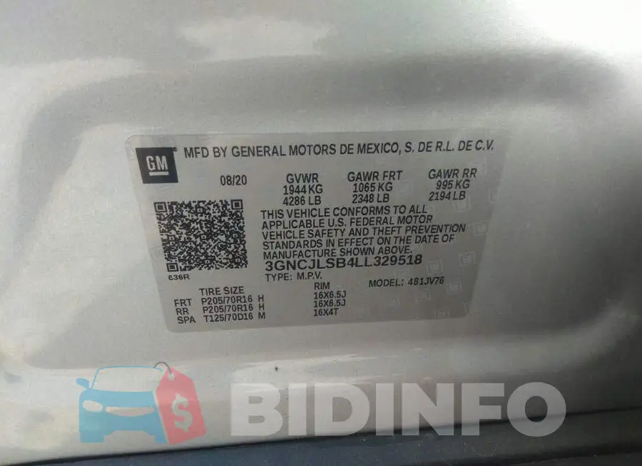3GNCJLSB4LL329518 Photo# 9