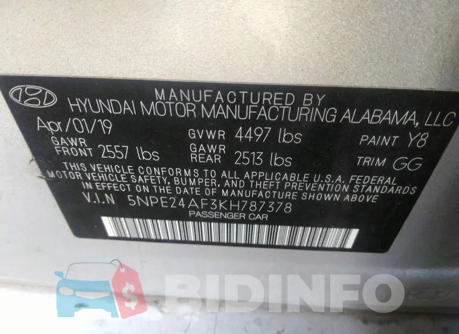 5NPE24AF3KH787378 Photo# 9