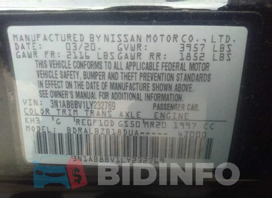 3N1AB8BV1LY232769 Photo# 9
