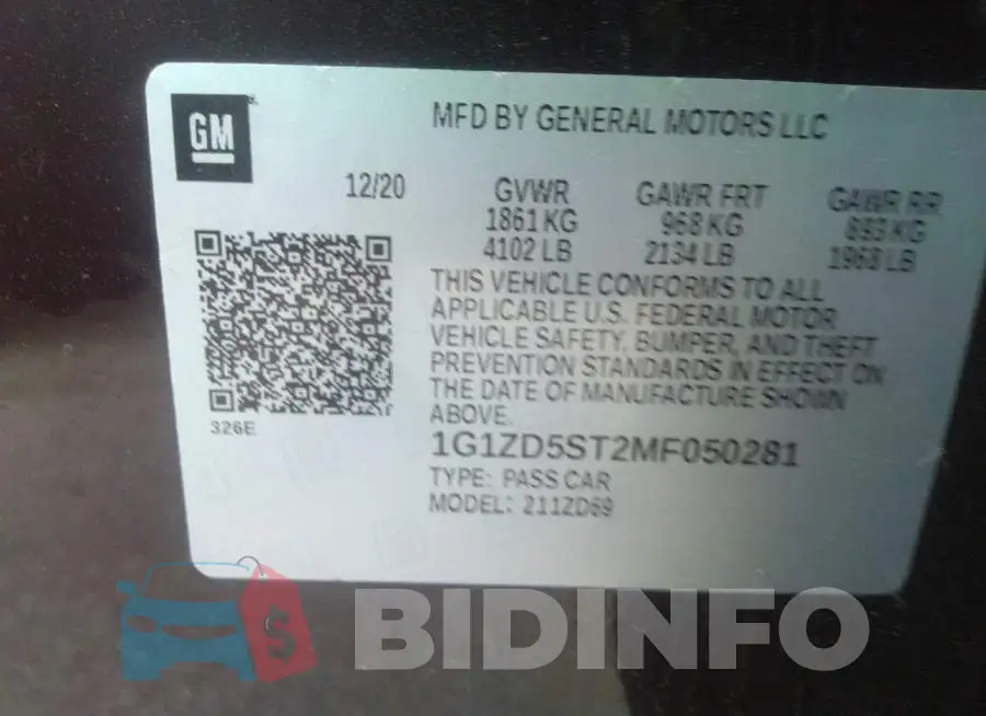 1G1ZD5ST2MF050281 Photo# 9