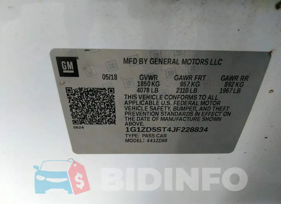1G1ZD5ST4JF228834 Photo# 9