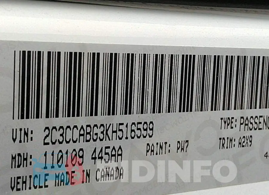 2C3CCABG3KH516599 Photo# 9