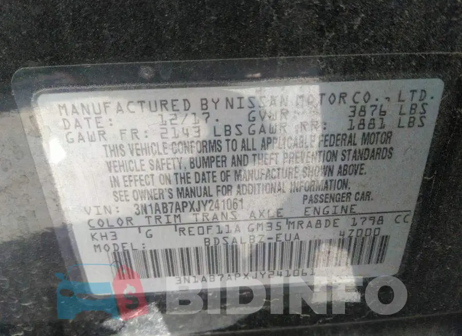 3N1AB7APXJY241061 Photo# 9