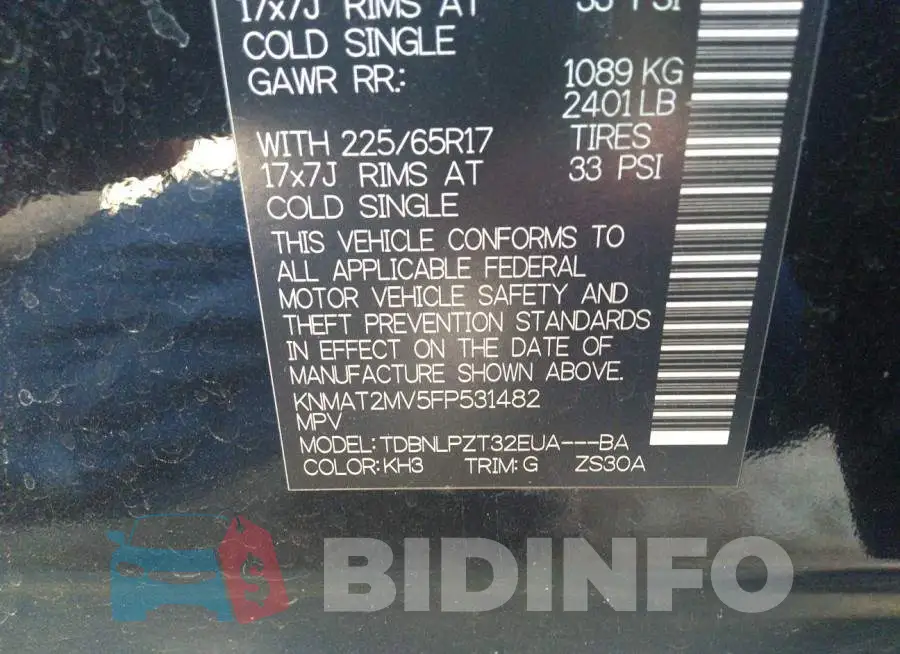 KNMAT2MV5FP531482 Photo# 9