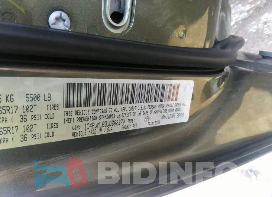 1C4PJMLB3JD602370 Photo# 9