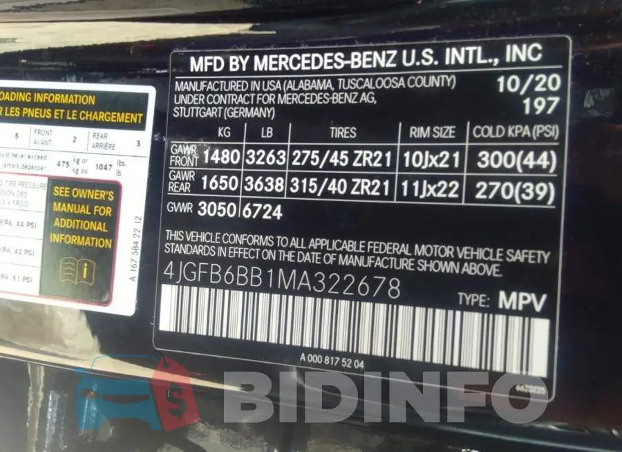 4JGFB6BB1MA322678 Photo# 9