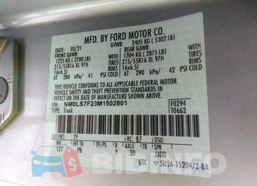 NM0LS7F23M1502801 Photo# 9
