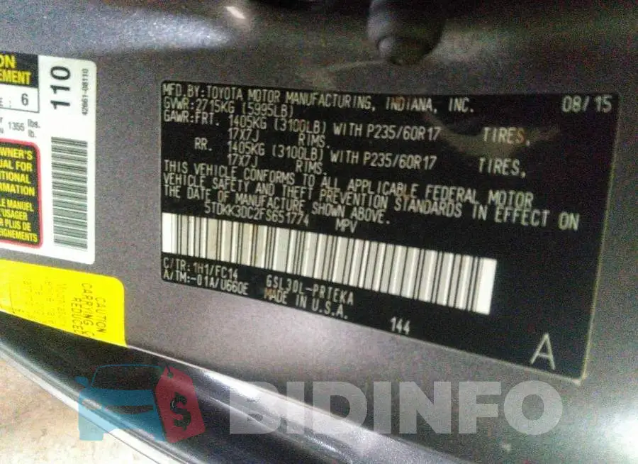 5TDKK3DC2FS651774 Photo# 9