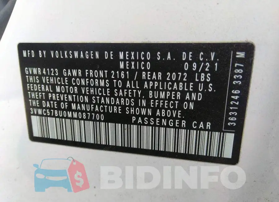 3VWC57BU0MM087700 Photo# 9