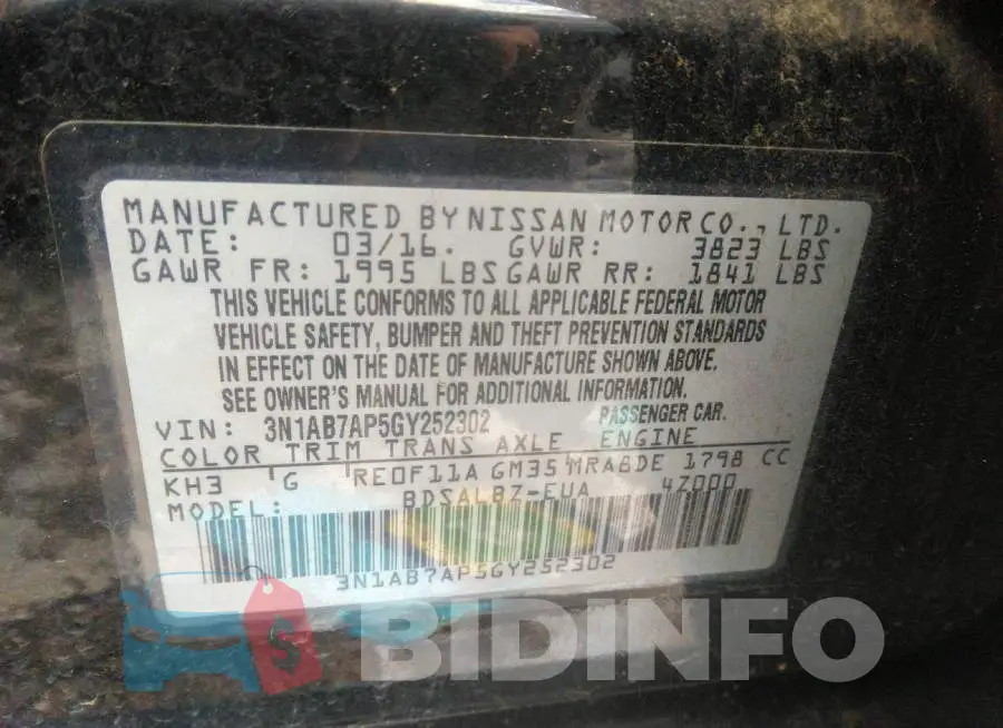 3N1AB7AP5GY252302 Photo# 9