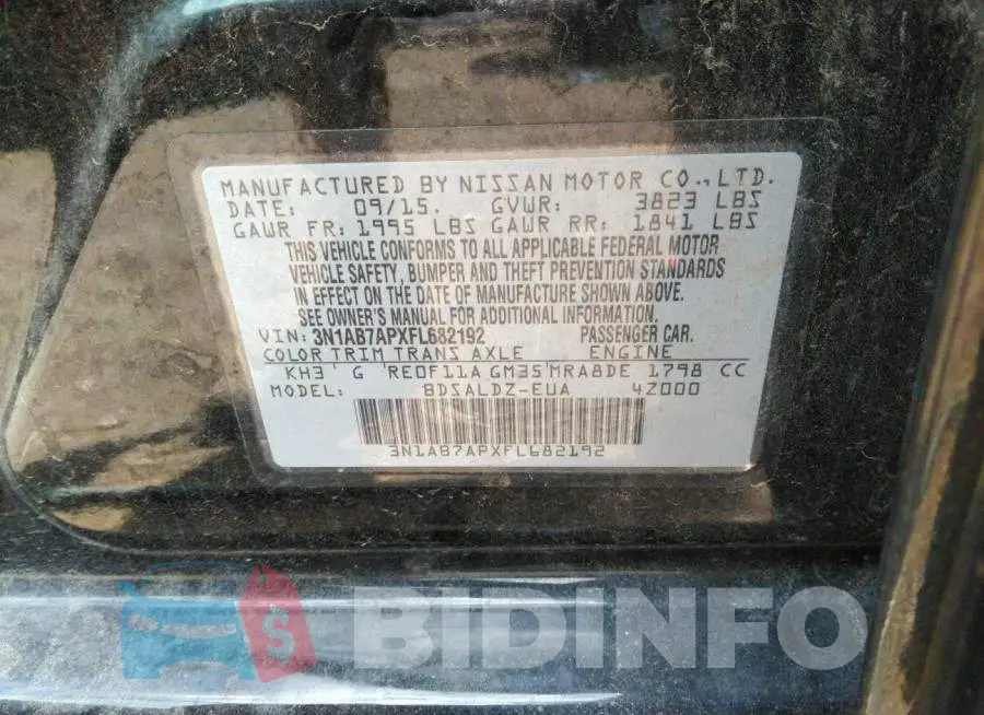 3N1AB7APXFL682192 Photo# 9