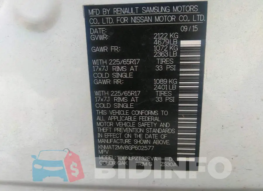 KNMAT2MV8GP602577 Photo# 9