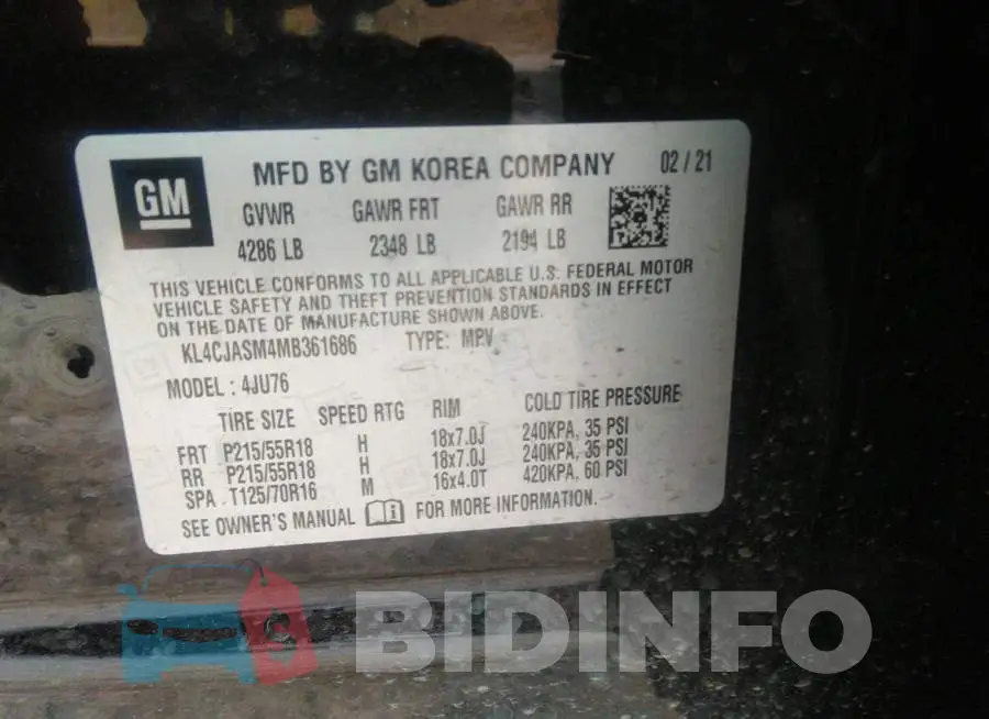KL4CJASM4MB361686 Photo# 9