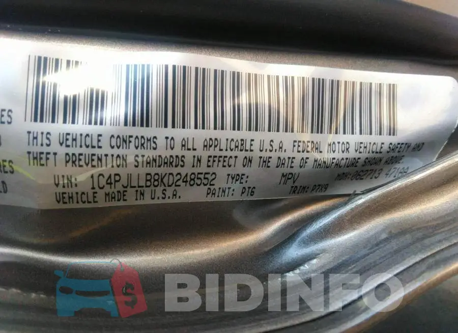 1C4PJLLB8KD248552 Photo# 9