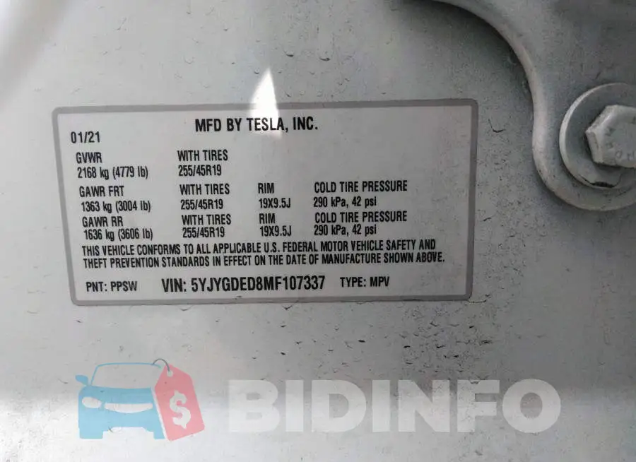 5YJYGDED8MF107337 Photo# 9