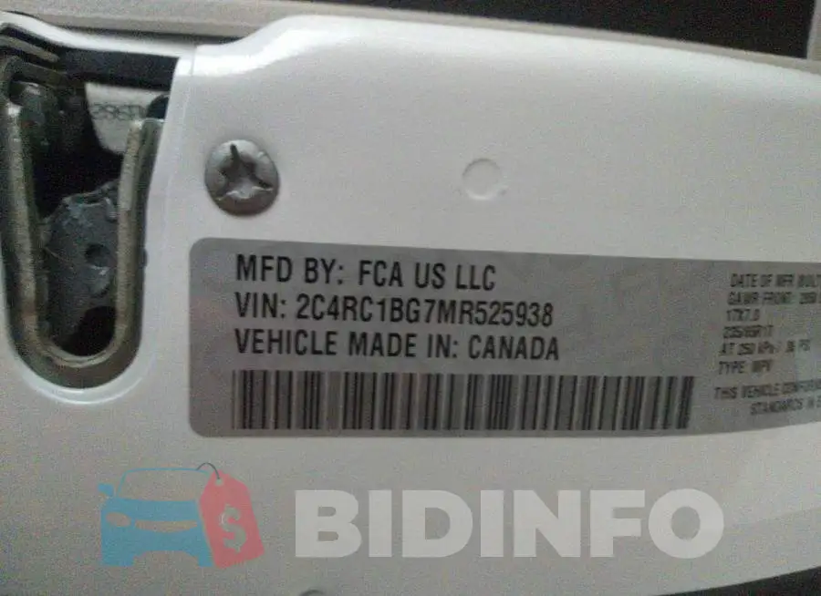 2C4RC1BG7MR525938 Photo# 9