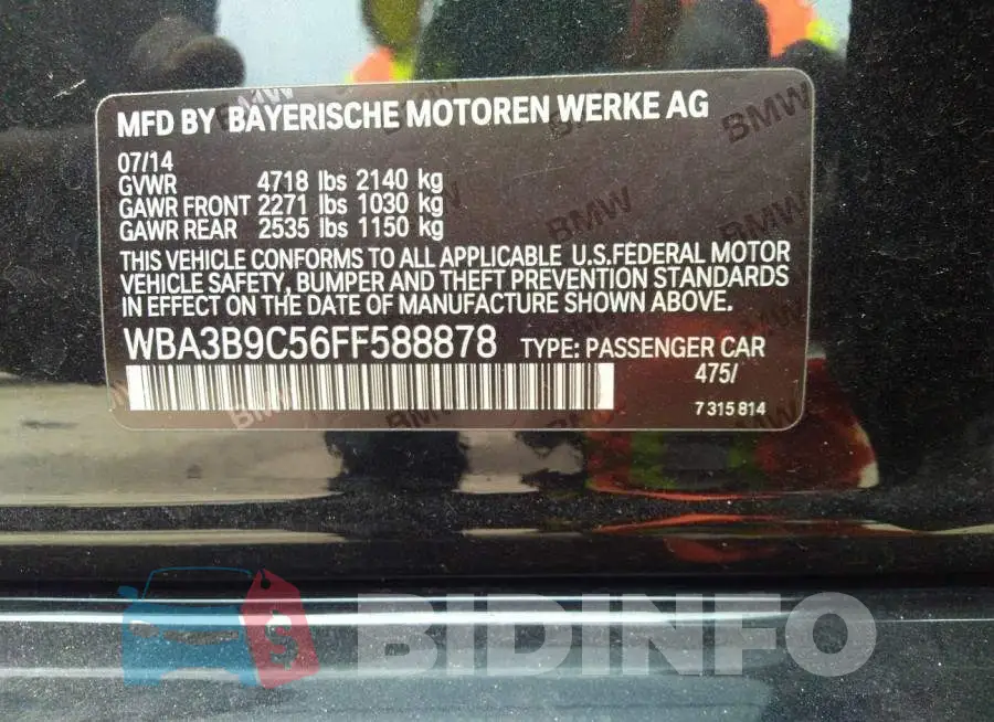 WBA3B9C56FF588878 Photo# 9