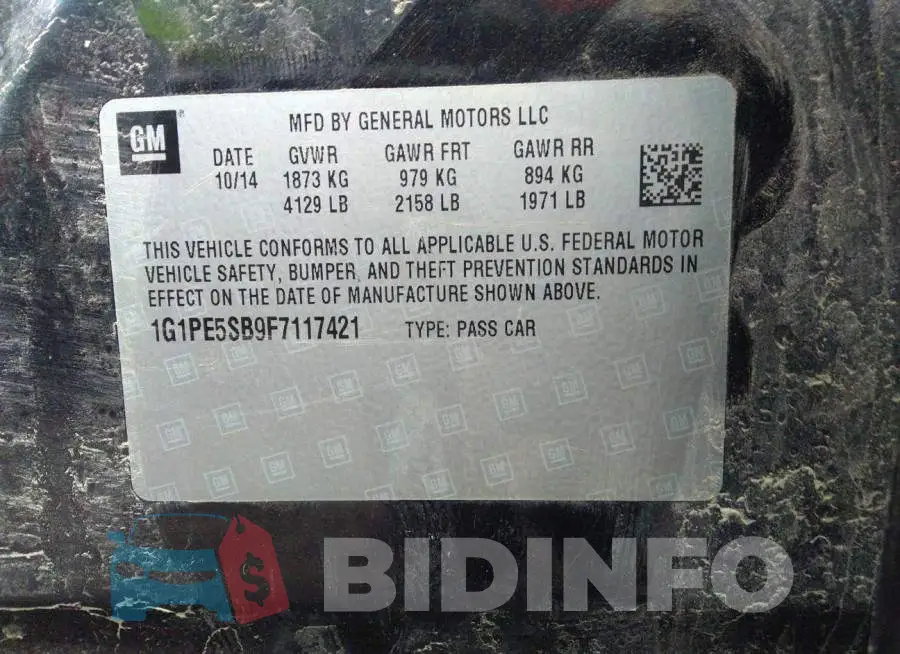 1G1PE5SB9F7117421 Photo# 9