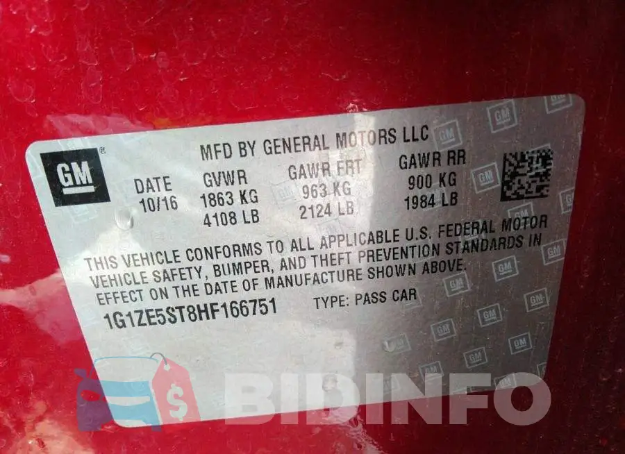 1G1ZE5ST8HF166751 Photo# 9