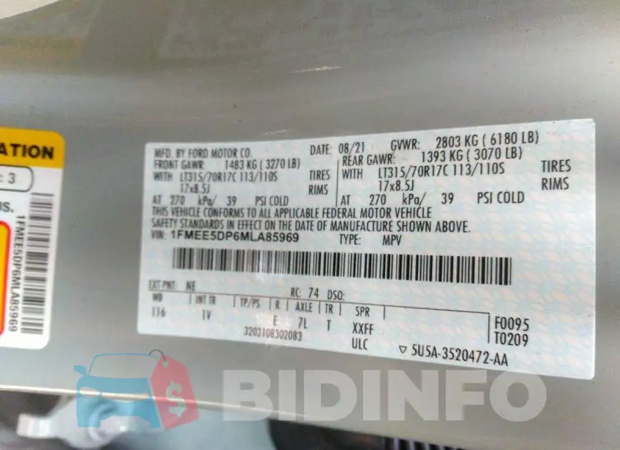 1FMEE5DP6MLA85969 Photo# 9