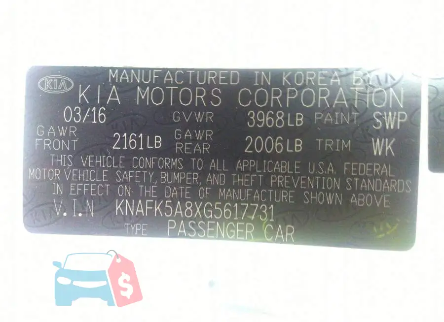 KNAFK5A8XG5617731 Photo# 9